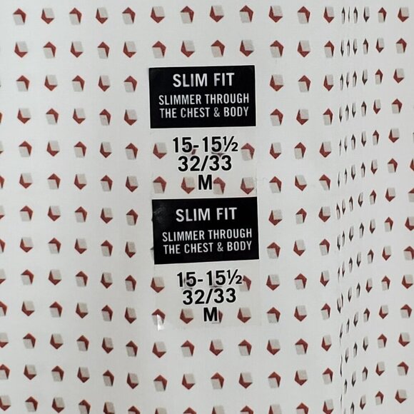 Van Heusen Mens Medium Shirt Traveler Slim Fit 4-Way Stretch 15-15.5 32/33 - Picture 6 of 9